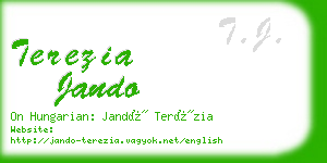 terezia jando business card